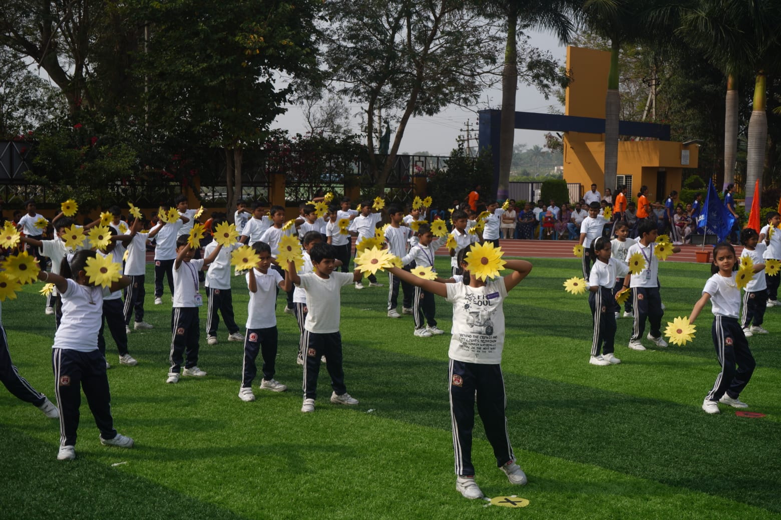 Students engaged in arts and music activities